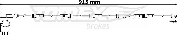 TOMEX brakes TX 31-19 - Indikators, Bremžu uzliku nodilums autodraugiem.lv