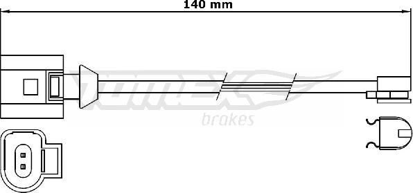 TOMEX brakes TX 31-25 - Indikators, Bremžu uzliku nodilums autodraugiem.lv