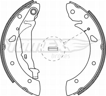 TOMEX brakes TX 21-05 - Bremžu loku komplekts autodraugiem.lv