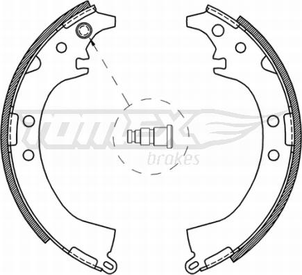 TOMEX brakes TX 21-07 - Bremžu loku komplekts autodraugiem.lv