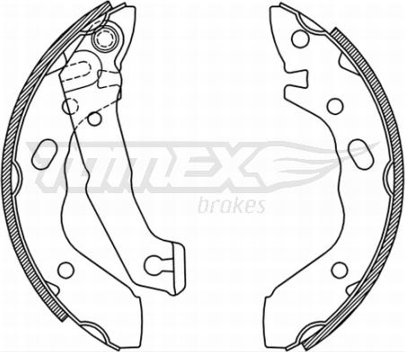 TOMEX brakes TX 21-37 - Bremžu loku komplekts autodraugiem.lv