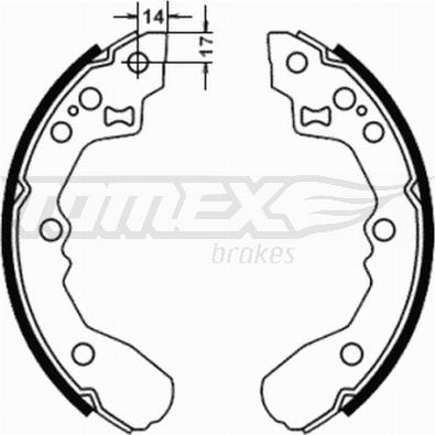 TOMEX brakes TX 21-78 - Bremžu loku komplekts autodraugiem.lv