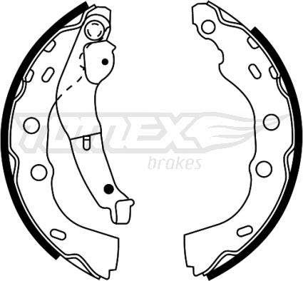 TOMEX brakes TX 22-45 - Bremžu loku komplekts autodraugiem.lv