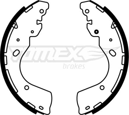 TOMEX brakes TX 22-66 - Bremžu loku komplekts autodraugiem.lv