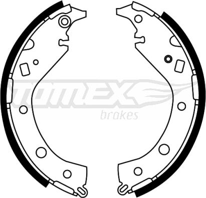 TOMEX brakes TX 22-07 - Bremžu loku komplekts autodraugiem.lv
