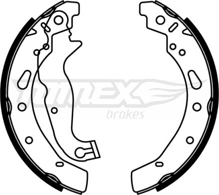 TOMEX brakes TX 22-80 - Bremžu loku komplekts autodraugiem.lv