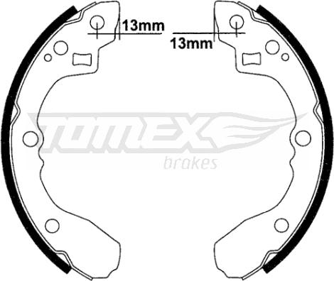 TOMEX brakes TX 22-33 - Bremžu loku komplekts autodraugiem.lv