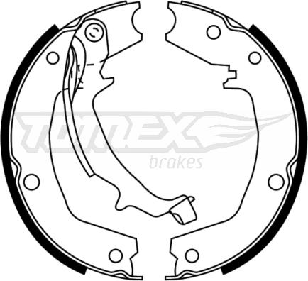 TOMEX brakes TX 22-72 - Bremžu loku komplekts autodraugiem.lv