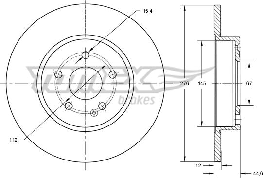 TOMEX brakes TX 74-07 - Bremžu diski autodraugiem.lv