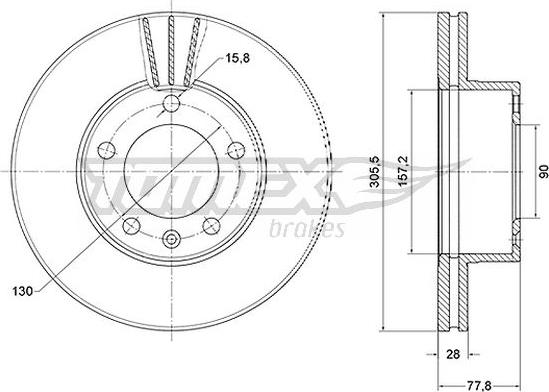 TOMEX brakes TX 70-91 - Bremžu diski autodraugiem.lv