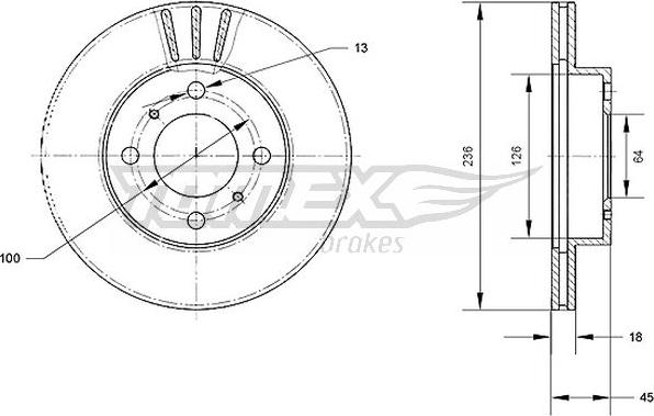 TOMEX brakes TX 70-98 - Bremžu diski autodraugiem.lv