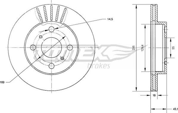 TOMEX brakes TX 70-97 - Bremžu diski autodraugiem.lv