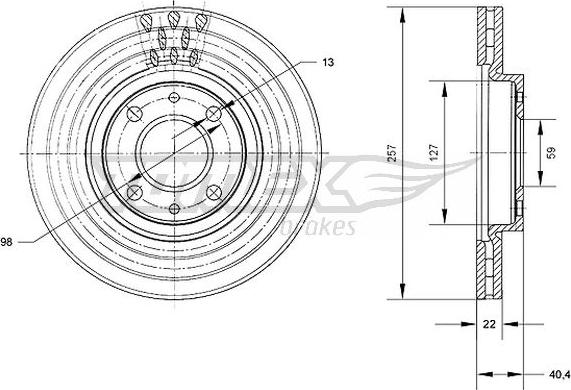 TOMEX brakes TX 70-56 - Bremžu diski autodraugiem.lv