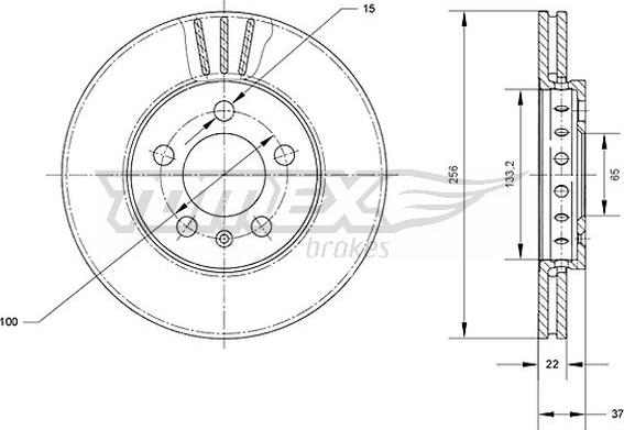 TOMEX brakes TX 70-03 - Bremžu diski autodraugiem.lv