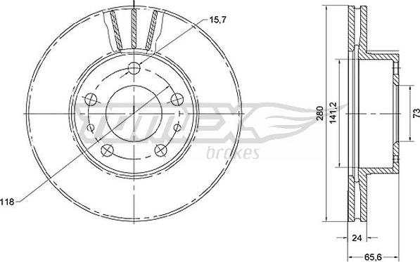 TOMEX brakes TX 70-19 - Bremžu diski autodraugiem.lv