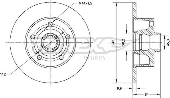 TOMEX brakes TX 70-12 - Bremžu diski autodraugiem.lv