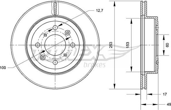 TOMEX brakes TX 70-84 - Bremžu diski autodraugiem.lv