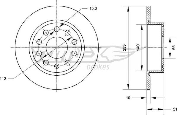 TOMEX brakes TX 70-29 - Bremžu diski autodraugiem.lv