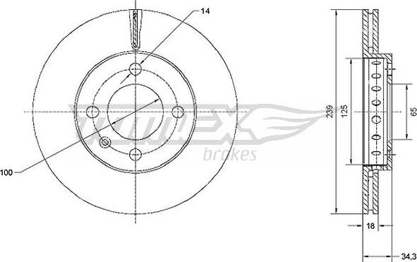 TOMEX brakes TX 70-20 - Bremžu diski autodraugiem.lv