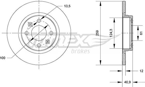 TOMEX brakes TX 70-76 - Bremžu diski autodraugiem.lv