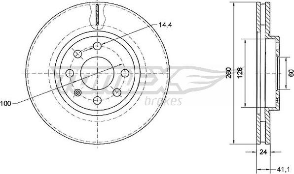 TOMEX brakes TX 70-73 - Bremžu diski autodraugiem.lv