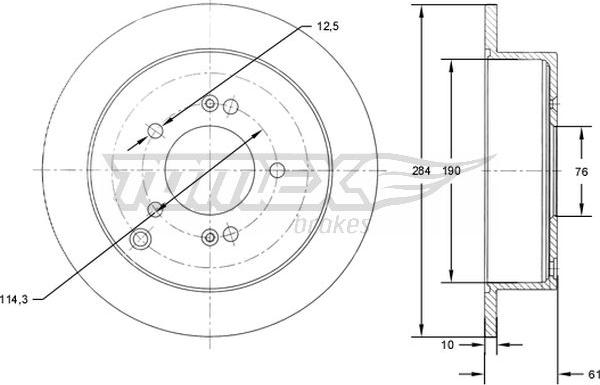 TOMEX brakes TX 71-49 - Bremžu diski autodraugiem.lv