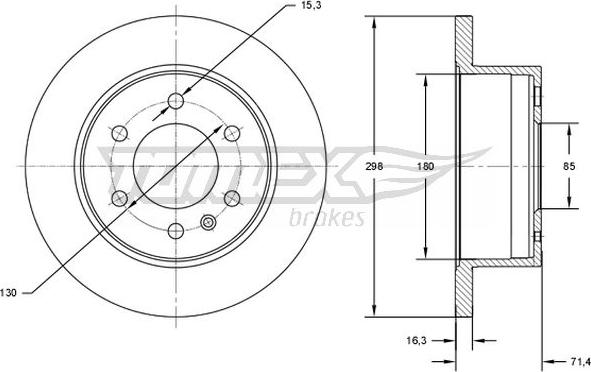 TOMEX brakes TX 71-60 - Bremžu diski autodraugiem.lv