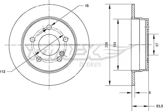 TOMEX brakes TX 71-01 - Bremžu diski autodraugiem.lv