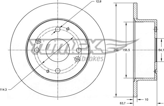 TOMEX brakes TX 71-85 - Bremžu diski autodraugiem.lv