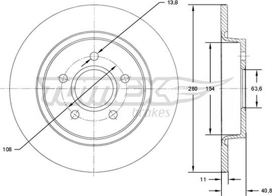 TOMEX brakes TX 71-75 - Bremžu diski autodraugiem.lv