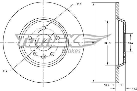 TOMEX brakes TX 73-90 - Bremžu diski autodraugiem.lv