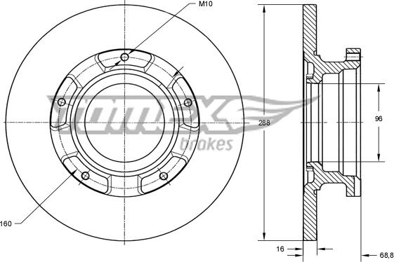 TOMEX brakes TX 73-93 - Bremžu diski autodraugiem.lv