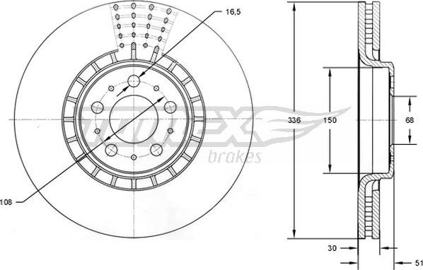 TOMEX brakes TX 73-09 - Bremžu diski autodraugiem.lv