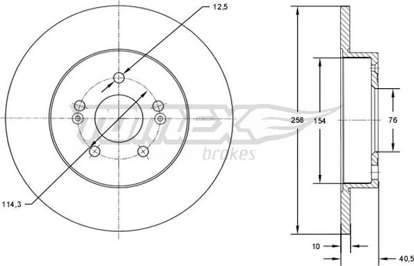 TOMEX brakes TX 73-05 - Bremžu diski autodraugiem.lv