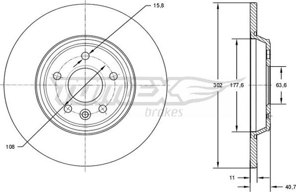 TOMEX brakes TX 73-08 - Bremžu diski autodraugiem.lv