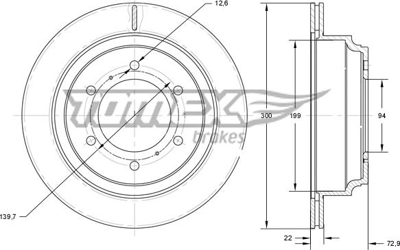 TOMEX brakes TX 73-88 - Bremžu diski autodraugiem.lv