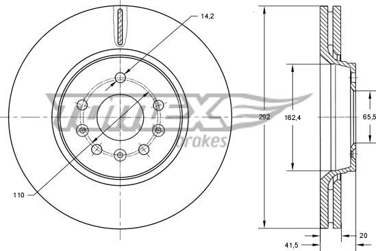 TOMEX brakes TX 73-79 - Bremžu diski autodraugiem.lv