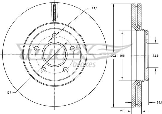 TOMEX brakes TX 73-77 - Bremžu diski autodraugiem.lv