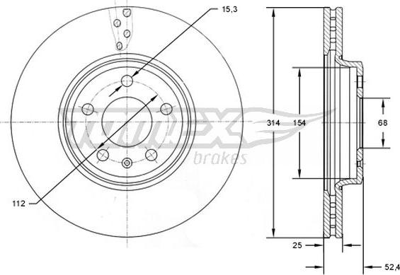 TOMEX brakes TX 72-48 - Bremžu diski autodraugiem.lv