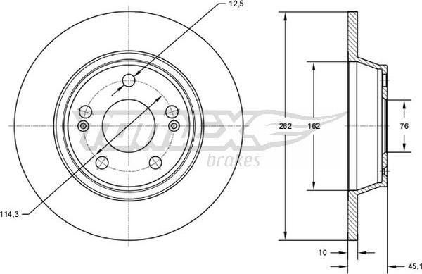 TOMEX brakes TX 72-58 - Bremžu diski autodraugiem.lv