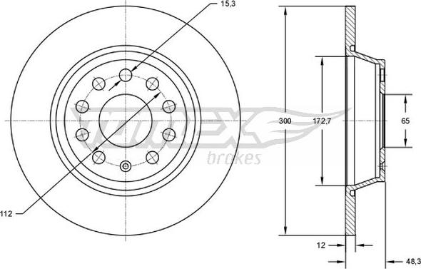 TOMEX brakes TX 72-69 - Bremžu diski autodraugiem.lv