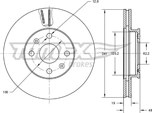 TOMEX brakes TX 72-15 - Bremžu diski autodraugiem.lv