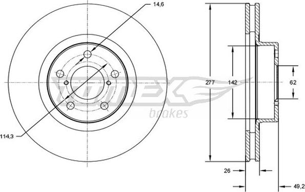 TOMEX brakes TX 72-83 - Bremžu diski autodraugiem.lv