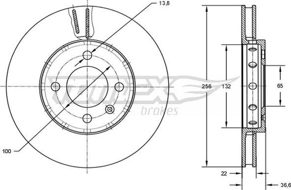 TOMEX brakes TX 72-87 - Bremžu diski autodraugiem.lv