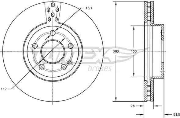 TOMEX brakes TX 72-31 - Bremžu diski autodraugiem.lv