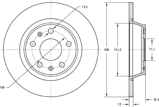 TOMEX brakes TX 72-33 - Bremžu diski autodraugiem.lv