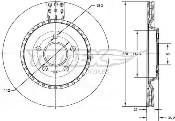 TOMEX brakes TX 72-79 - Bremžu diski autodraugiem.lv