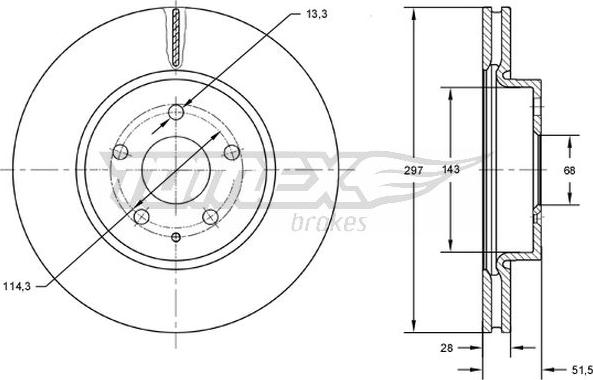 TOMEX brakes TX 72-77 - Bremžu diski autodraugiem.lv