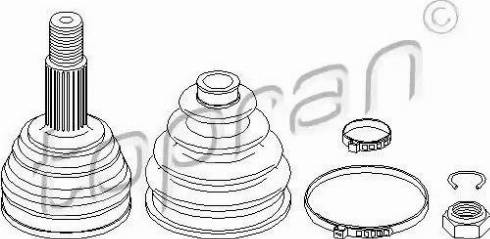 Topran 111 724 - Šarnīru komplekts, Piedziņas vārpsta autodraugiem.lv