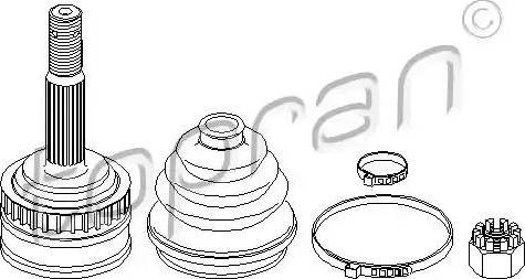 Topran 206 113 - Šarnīru komplekts, Piedziņas vārpsta autodraugiem.lv
